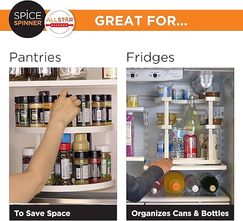 Miniatura 5 de Allstar Innovations Organizador y soporte de especias de tres niveles que ahorra espacio, mantiene todo ordenado, organizado y al alcance con