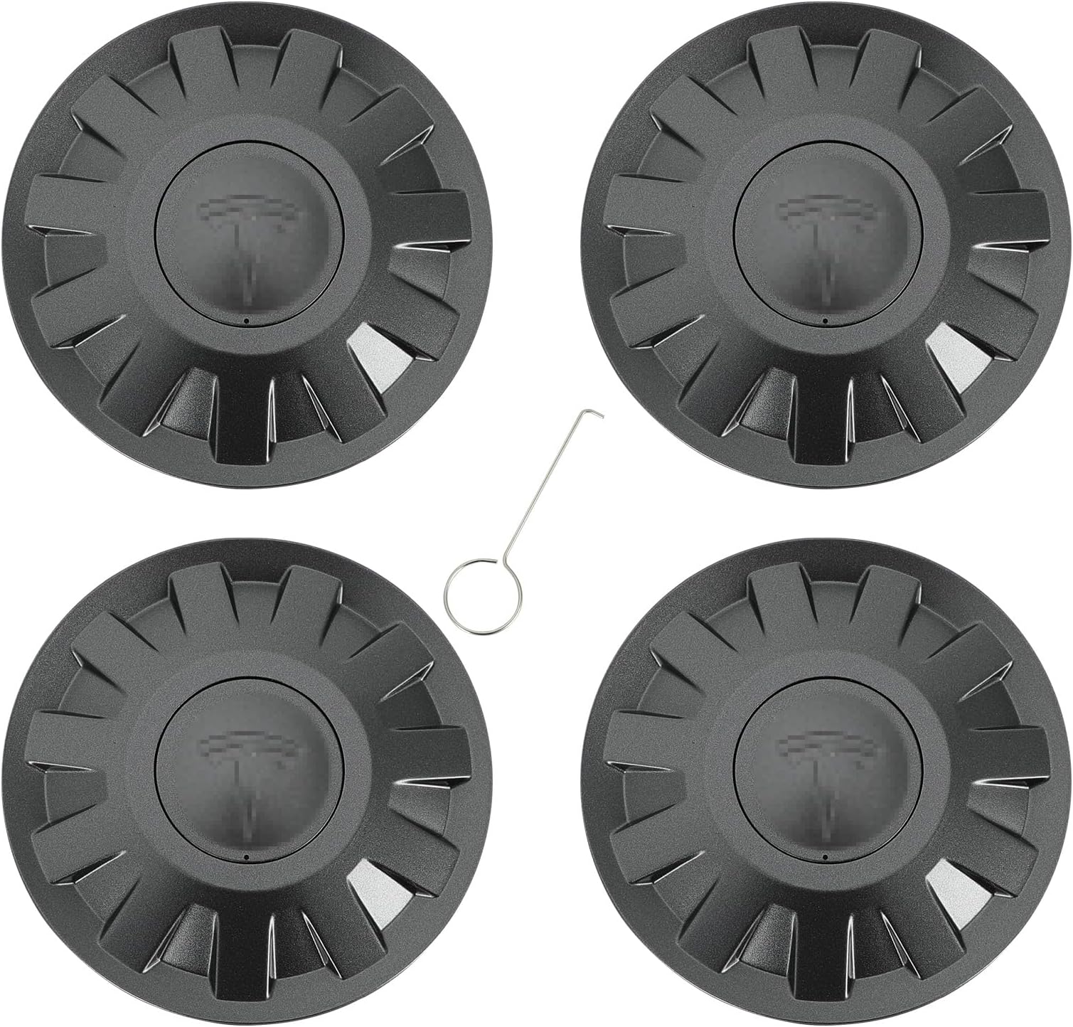 ROCCS 4 Pack Wheel Center Cap for Model 3 2024 Highland Wheel Hub Cover Wheel Center Cap Kit Model 3 Center Replacement Exterior Accessories,Matte Black