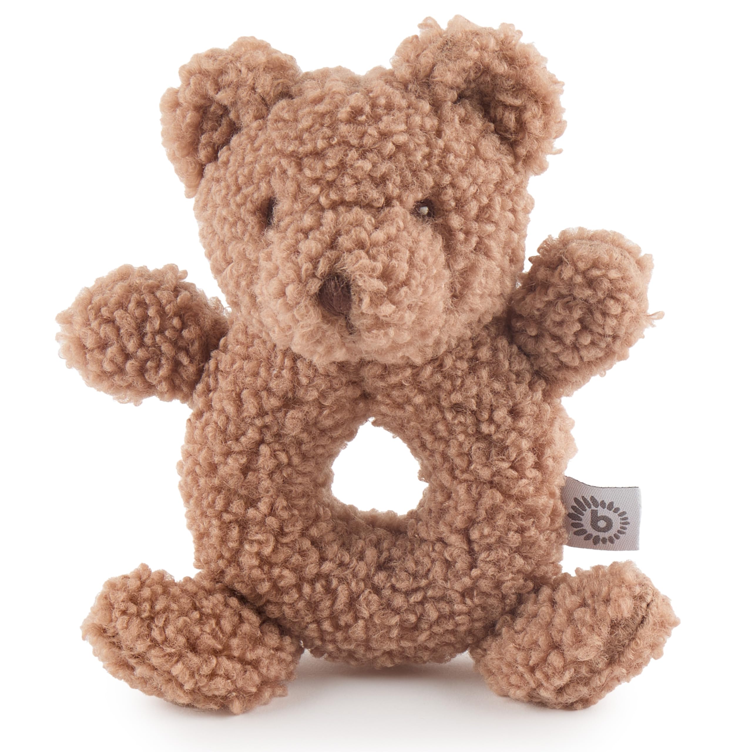 Bieco Cuddly Toy Bear Mika with Rattle Teddy Bear Made of Bouclé Baby Plush Bear Soft Toy Teddy Rattle Teddy Bear Cuddly Toy Baby Get Well Soon Teddy Bear from 0 Months