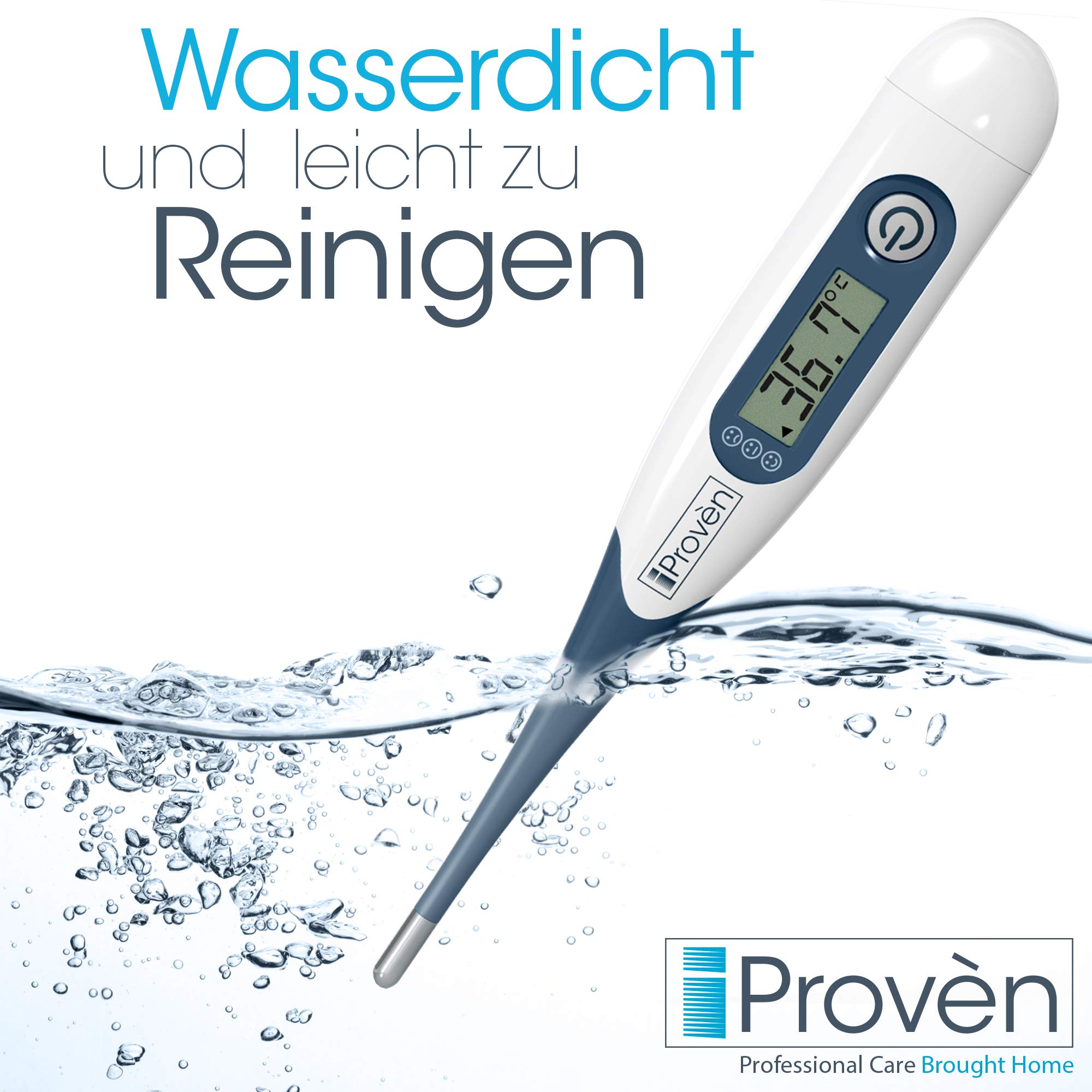 Digitale Termometro iprovèn DT-r1221 a-WG – orale e Rettale Termometro con punta flessibile, colore bianco