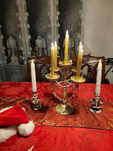 Miniatura 6 de Wondise - Velas cónicas sin llama con temporizador y control remoto, 9 pulgadas, funcionamiento a pilas, parpadeo realista, velas para ventana, para