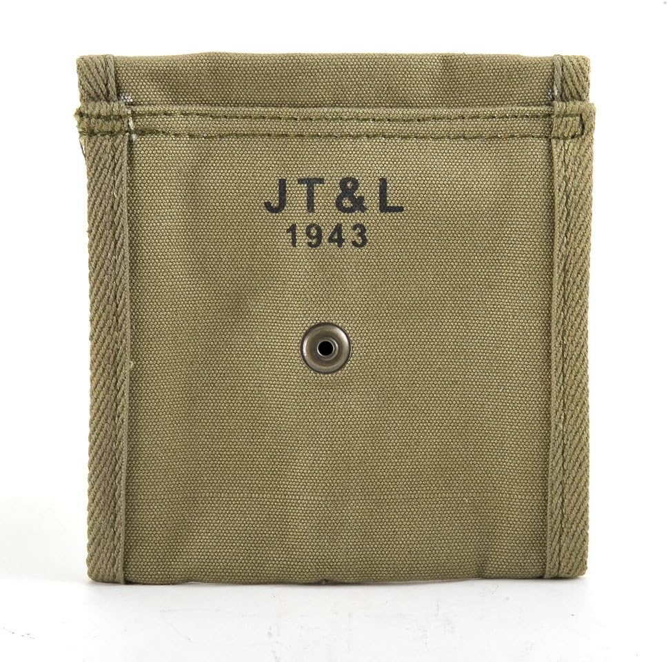 M1 Carbine Sling, Oiler, & Buttstock Pouch Lt. OD Marked JT&L 1943