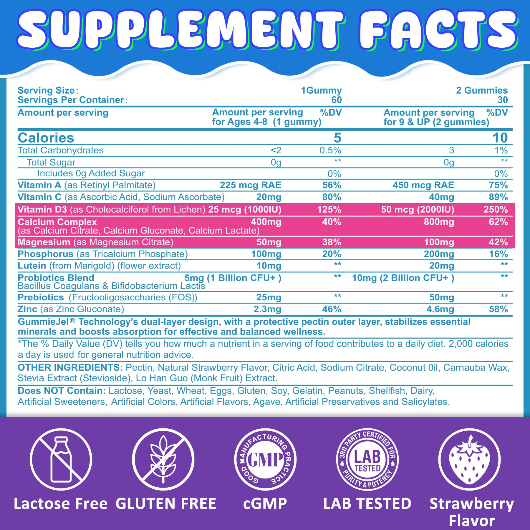 Kids Calcium Gummies + D3 & Magnesium for 4+ — Amazon image 2