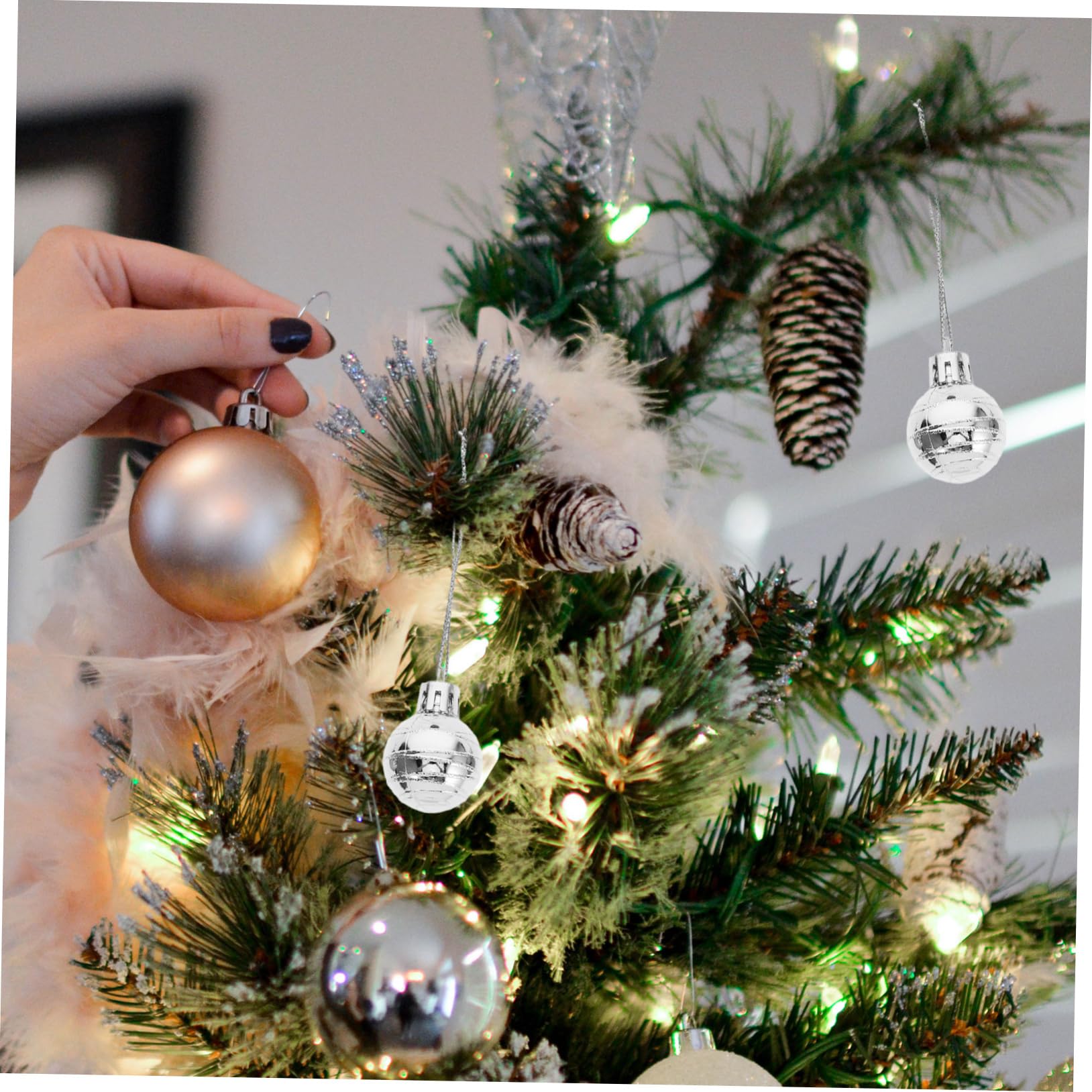 Alipis 12stücke Dekorative Weihnachtskugeln Christbaumkugeln Hängende Kugeldekoration Partydekorationen Weihnachtskugel-Dekoration Christbaumschmuck Hängende Weihnachtskugeln