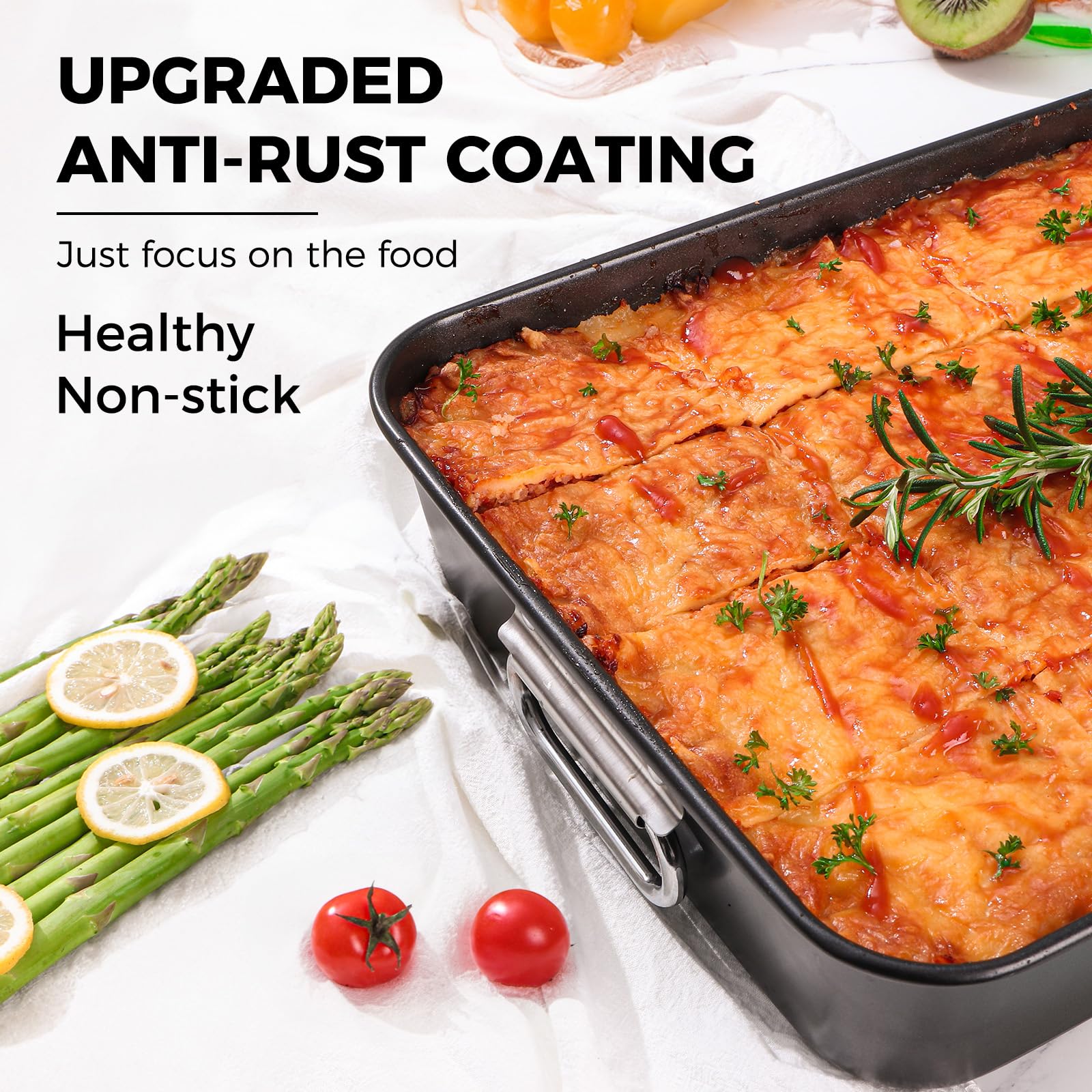 HONGBAKE Lasagna Pan - Nonstick, Heavy Duty -2 HONGBAKE Lasagna Pan - Nonstick, Heavy Duty -2