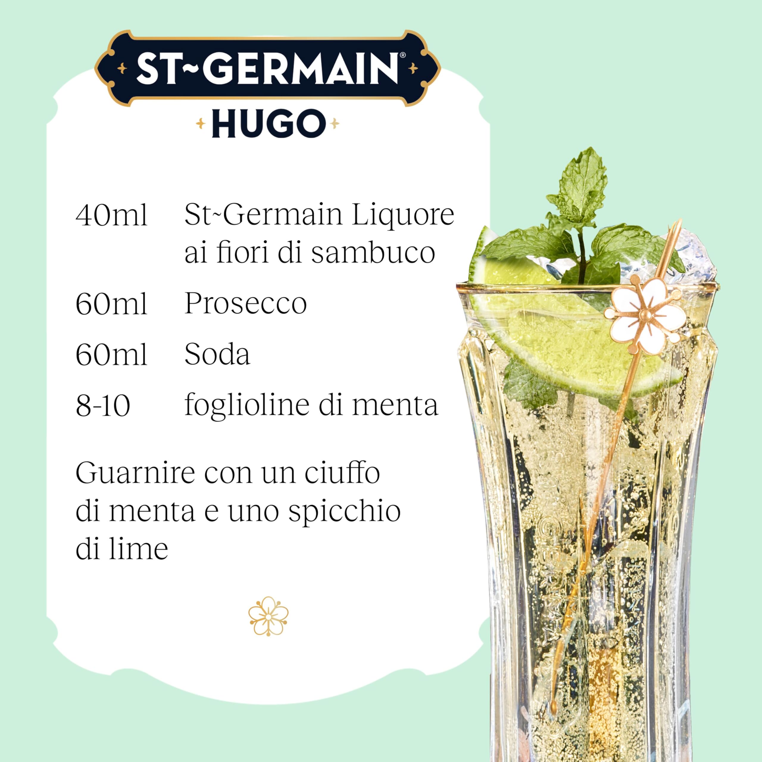St-Germain Liquore Artigianale ai Fiori di Sambuco, Vol. 20%, 70 cl / 700 ml, raccolti a mano e senza aromi artificiali
