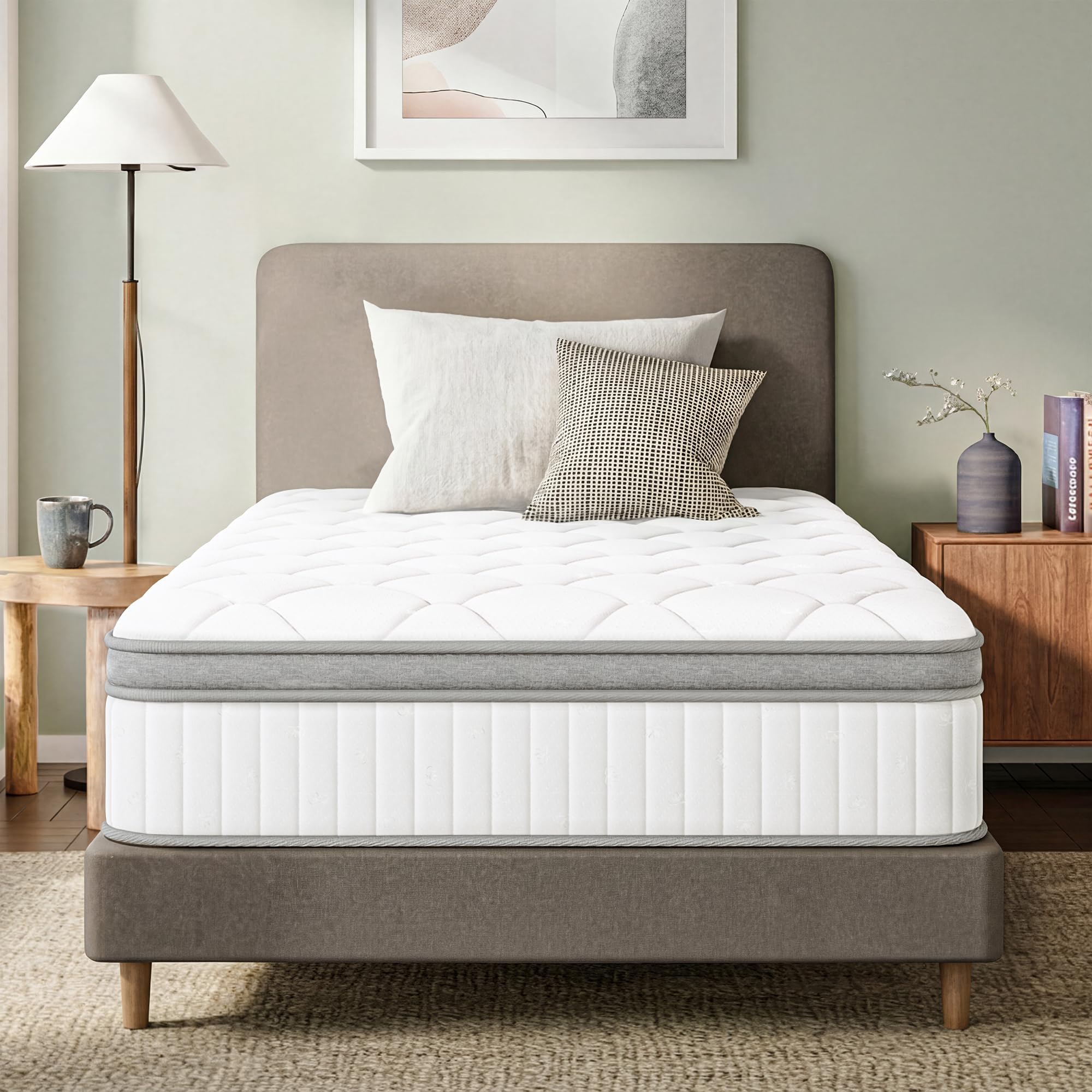 GAESTE 8 Inch Twin Cooling Gel Memory Foam Mattress for Cool Sleep Medium Firm CertiPUR-US Certified Foam, Mattress in a Box Pressure Relief Removable Cover No Fiberglass (Twin, 8 in) — view 12