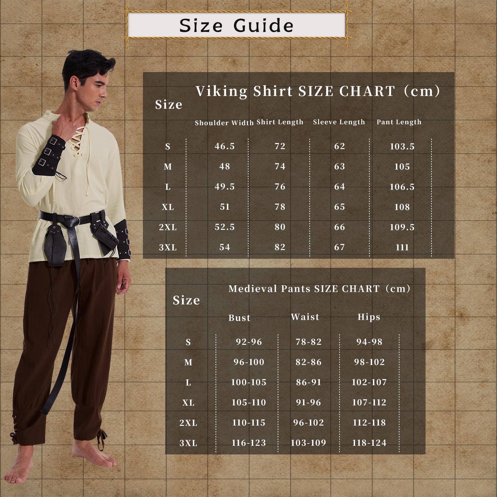 Disfraz medieval renacentista para hombre, disfraz de vikingo, camisa con cordones, pantalones con accesorios, disfraz de Halloween para cosplay, mascarada, magos