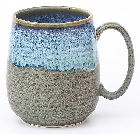 Handmade Extra Large Ceramic Coffee Mugs and Tea Cups (23 oz)