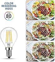 Vista 7 de ANWIO Bombilla de filamento LED G14 E12 con base de tornillo regulable de 4.5 W (equivalente a 60 W) 2700 K blanco cálido bombilla Edison