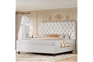 Modern Platform Bed Frame King Size with Headboard
