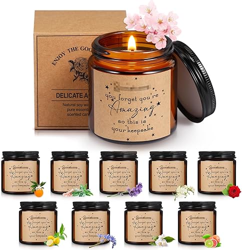 MTLEE 30 velas inspiradoras en tarro a granel con texto en inglés "Thank You are Awesome Gifts You are Awesome ", velas inspiradoras de