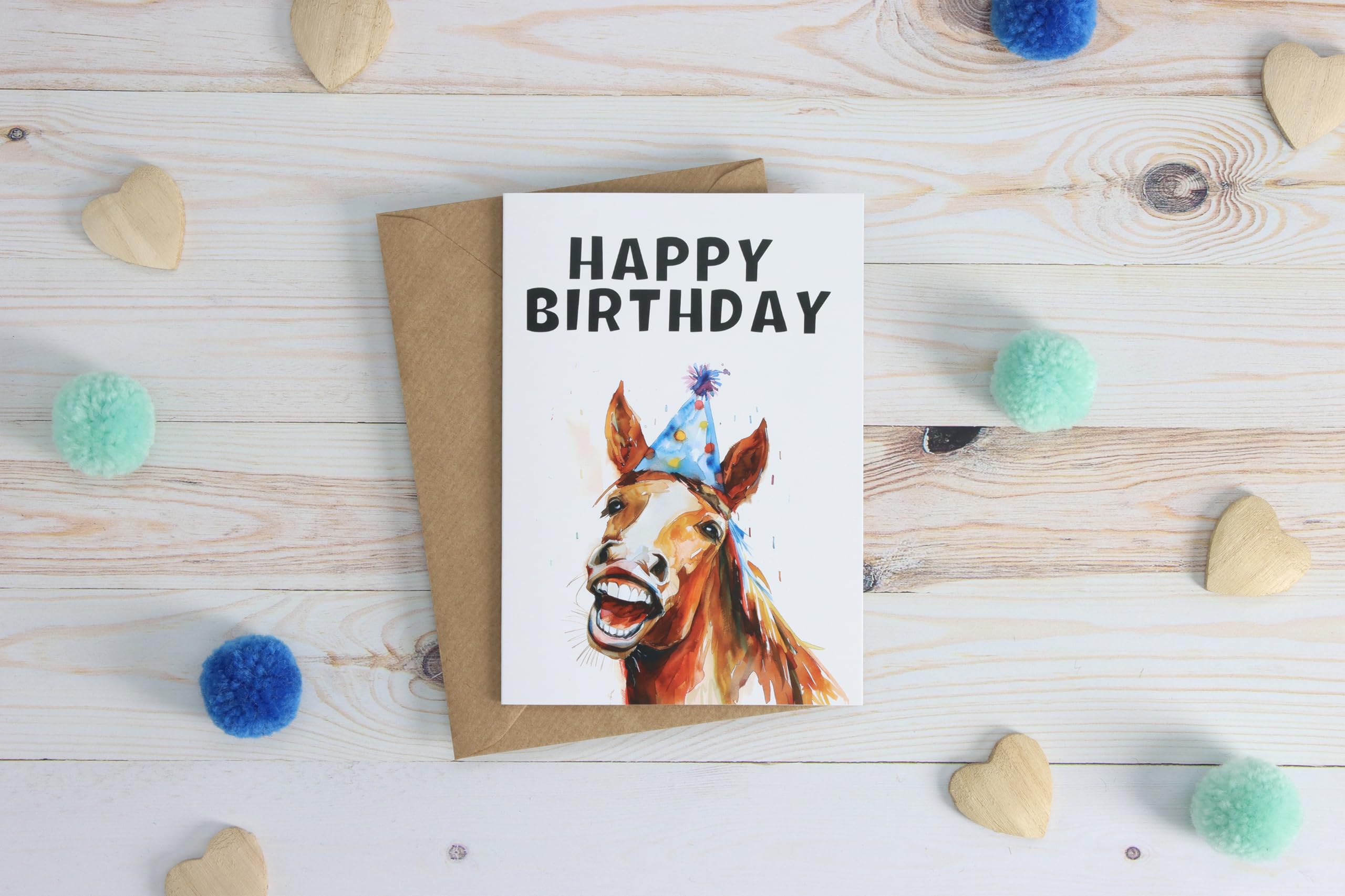 Funny Horse Birthday Cards For Coworker - Hay There Happy Birthday - Custom Birthday Card Funny - View #7