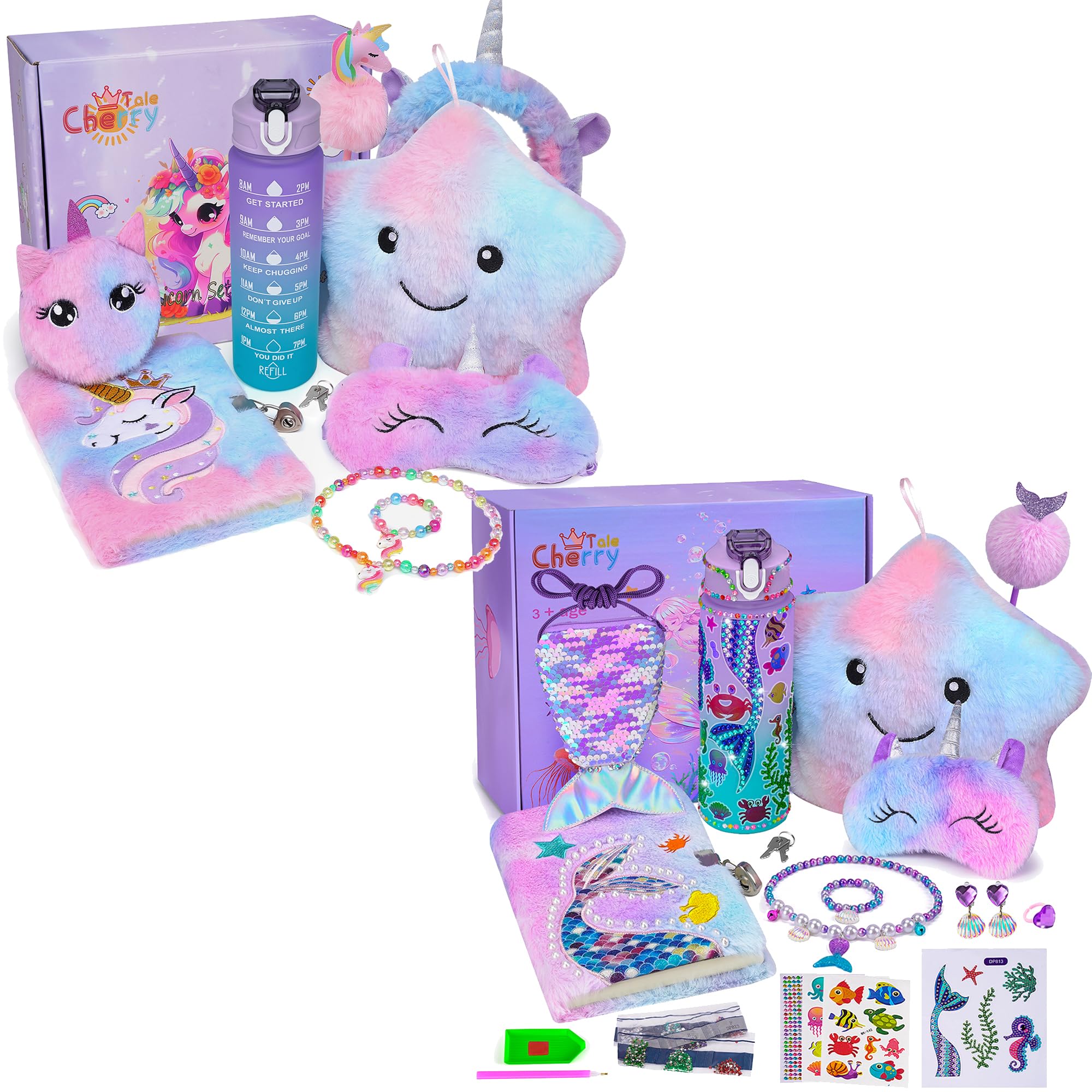 Amazon.com: Cherry Tale 2 Pack Unicorn & Mermaid Gifts Set for