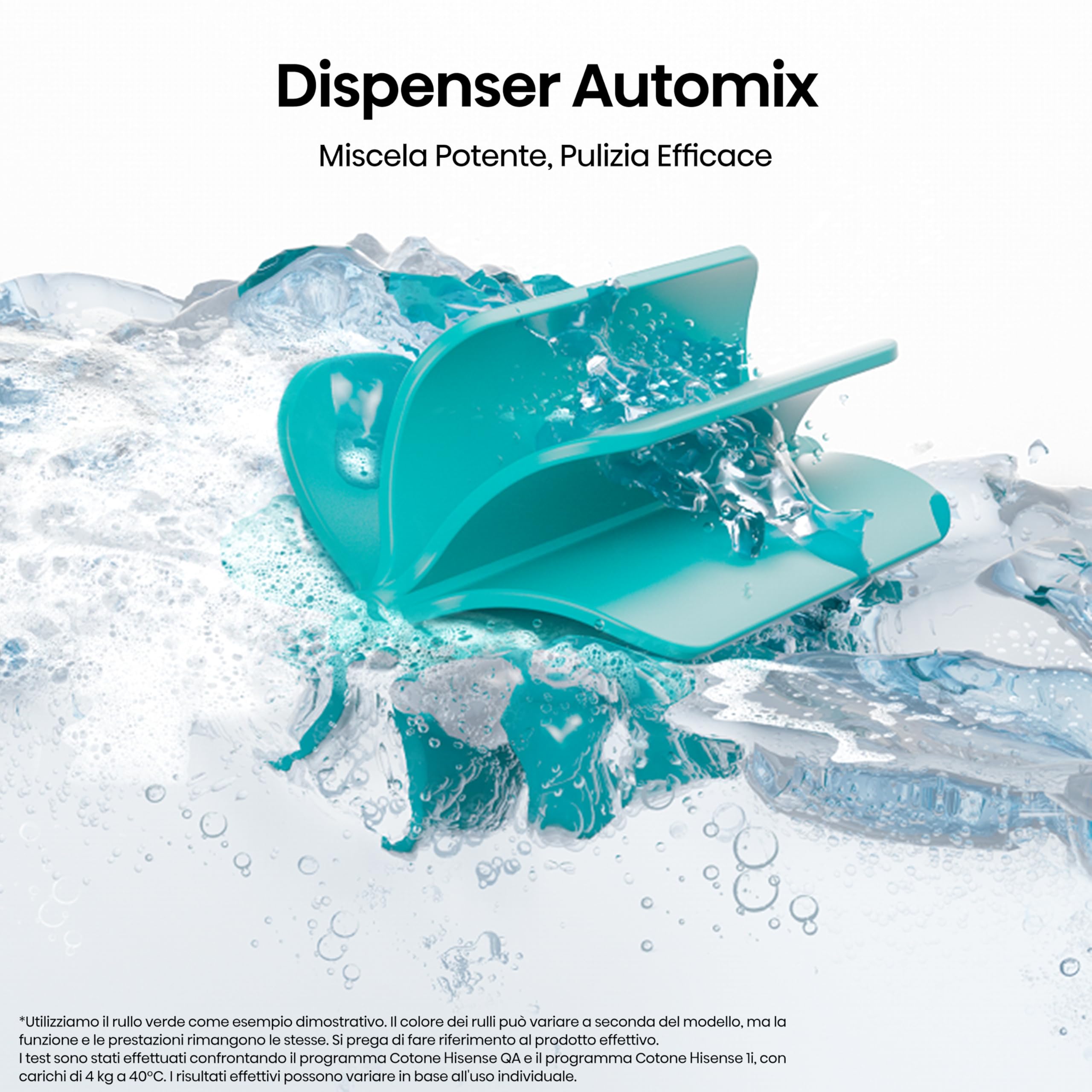 Hisense WF1I7022BWJ NUOVA Lavatrice Slim 7 kg, 1200 rpm, 15 Programmi, Display Touch, Motore Inverter, Programma Rapido 15’, Fine Programmata, AutoMix Dispenser, Classe A