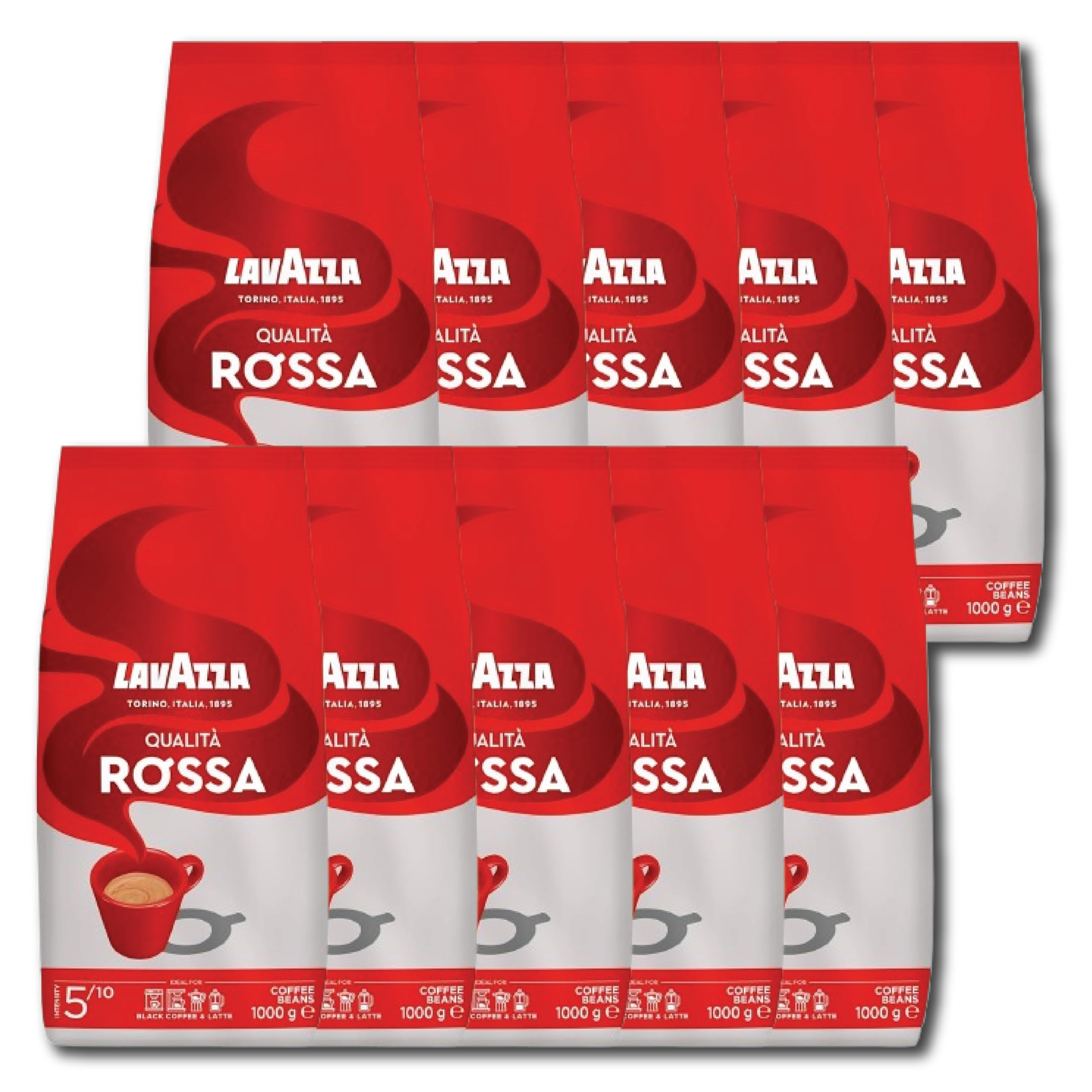 Lavaza Qualita Rossa Coffee Beans - 10er Pack (10 x 1 kg)