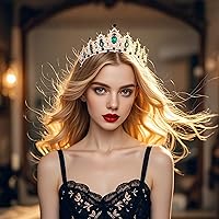 Vista 59 de Kamirola - Corona de reina y tiaras corona de princesa para mujeres y niñas, diademas de cristal para novia, princesa para bodas y fiestas (01)