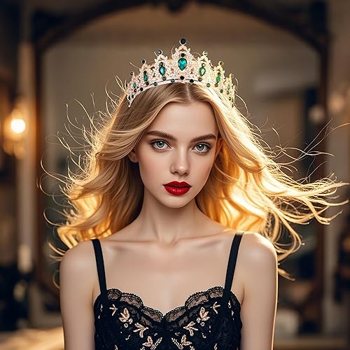 Miniatura 51 de Kamirola - Corona de reina y tiaras corona de princesa para mujeres y niñas, diademas de cristal para novia, princesa para bodas y fiestas (01)