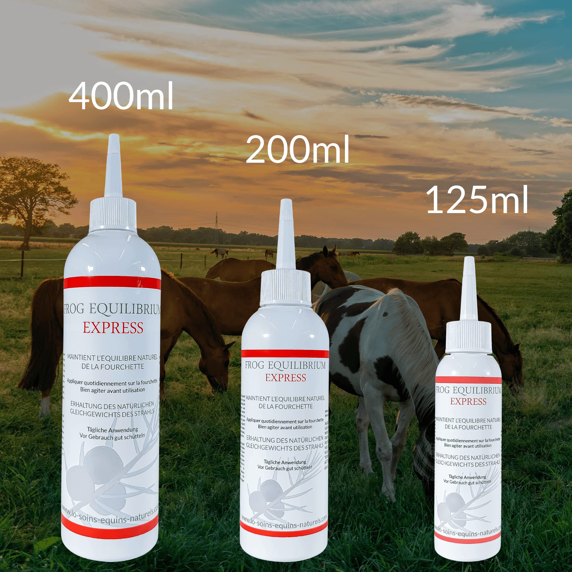 Frog Equilibrium Express - Soin Naturel réparateur et Protecteur des fourchettes pour Cheval - Retour Rapide à l'état physiologique (125 ML)