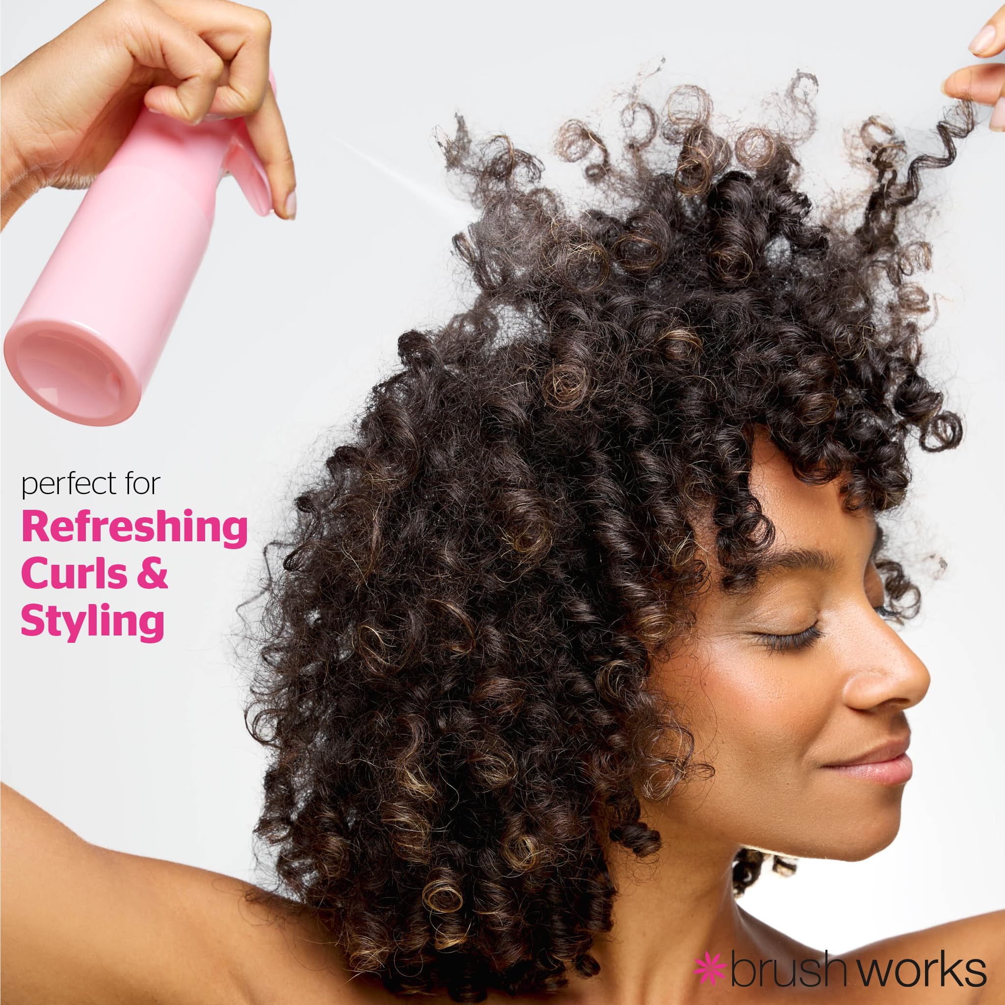 Brushworks Continuous Mist Spray Bottle - różowa