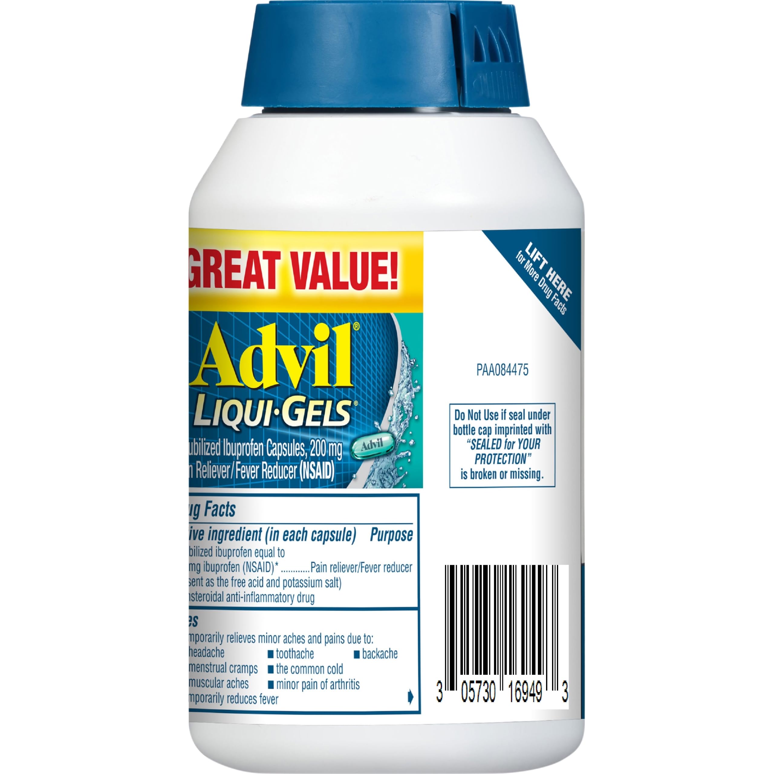 Advil Liqui-Gels, Ibuprofen 200mg, Pain Relief, 200 Capsules — Amazon image 16