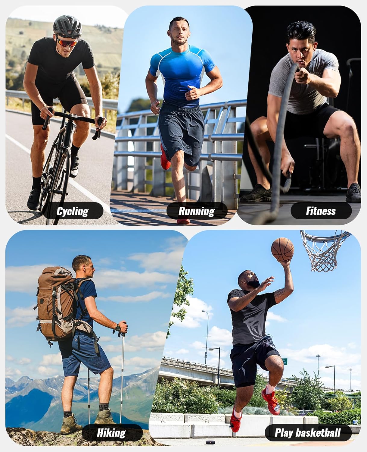 Niksa Men's Compression Shirts, Short Sleeve Athletic Compression Tops Dry Workout T Shirt, Rash Guard Base Layer Undershirt - Image 5