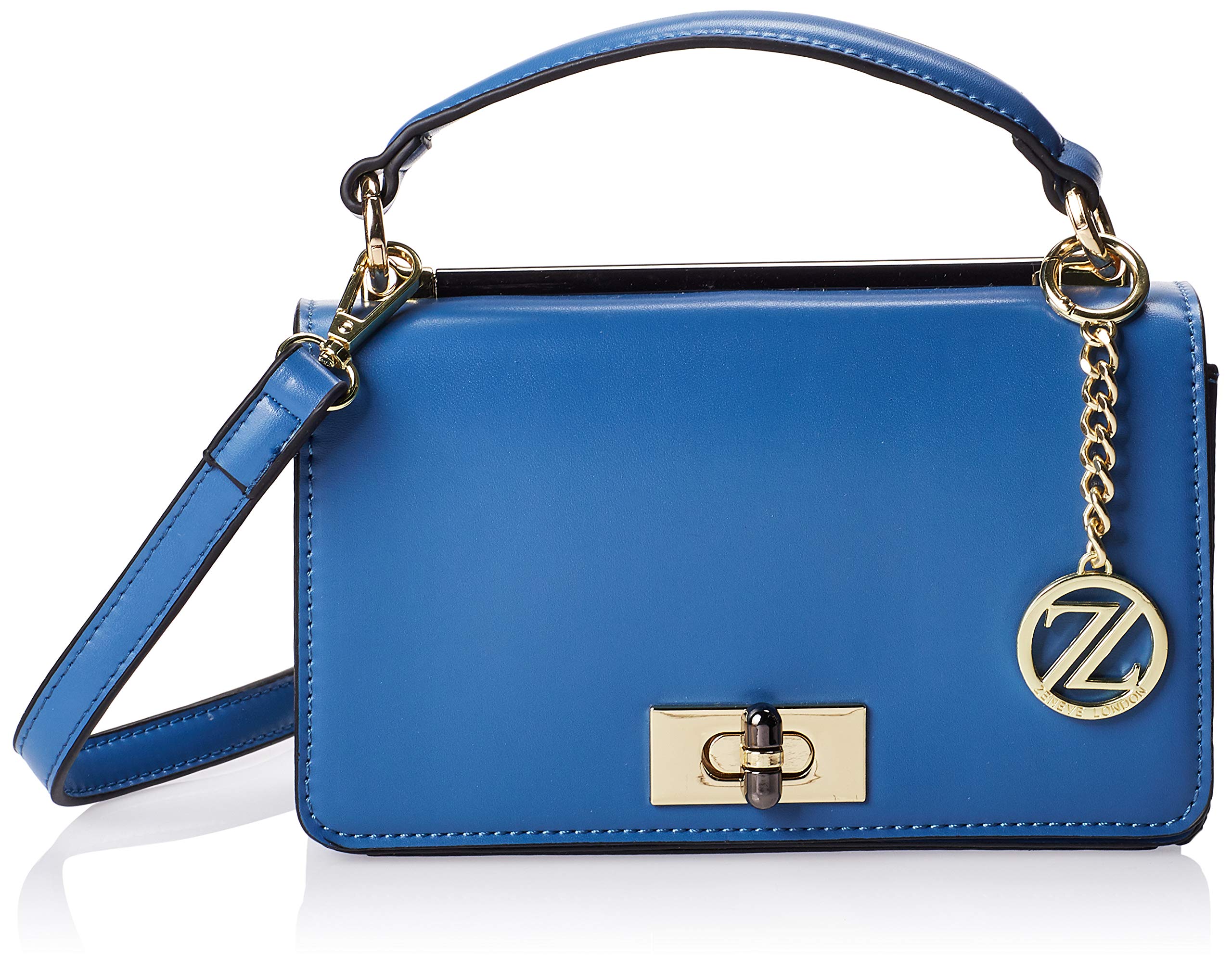 Zeneve London Womens Crossbody Bag, Blue - 1198483000