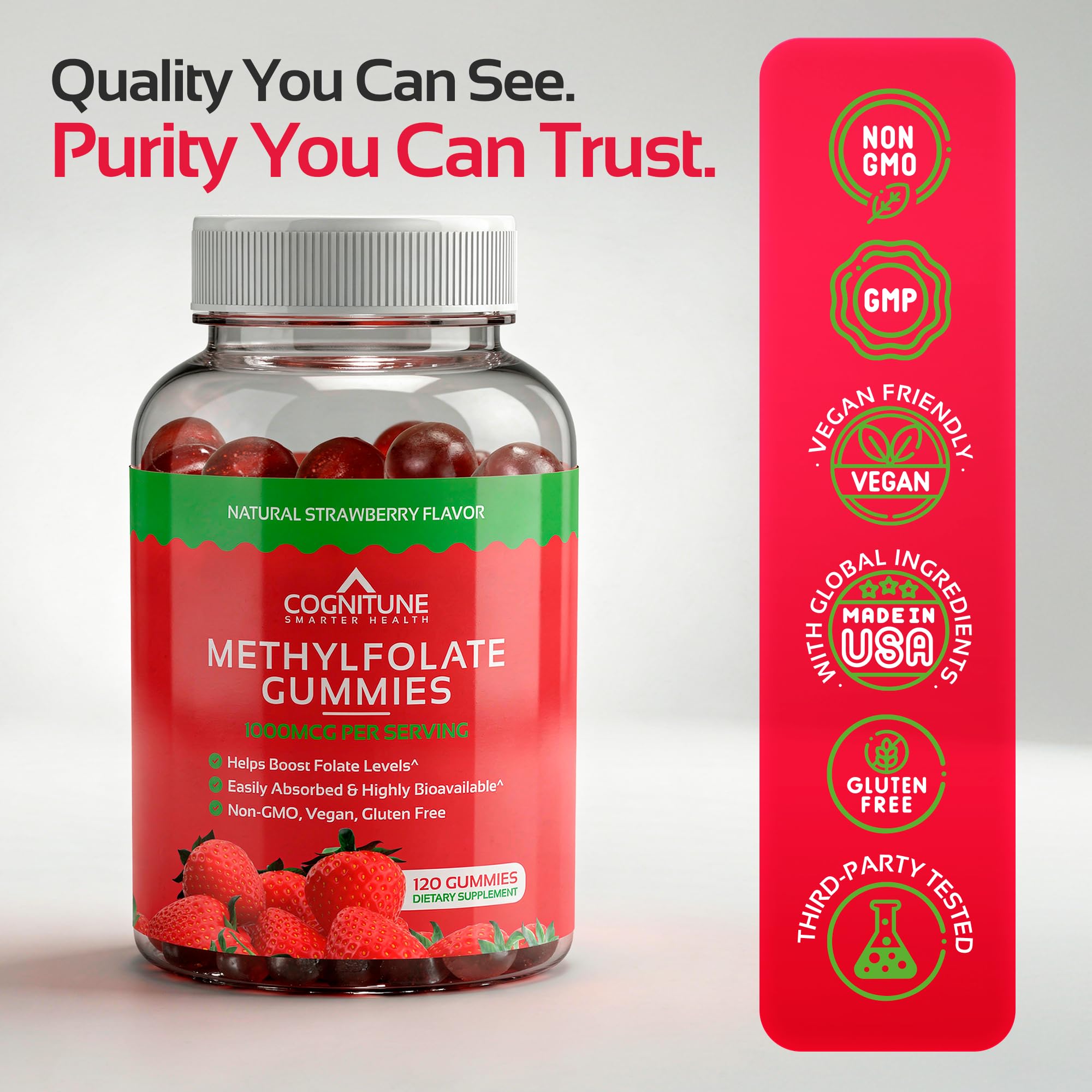 CogniTune Methylfolate Gummies for Kids and Adults 1000mcg 60 Count — Amazon image 7