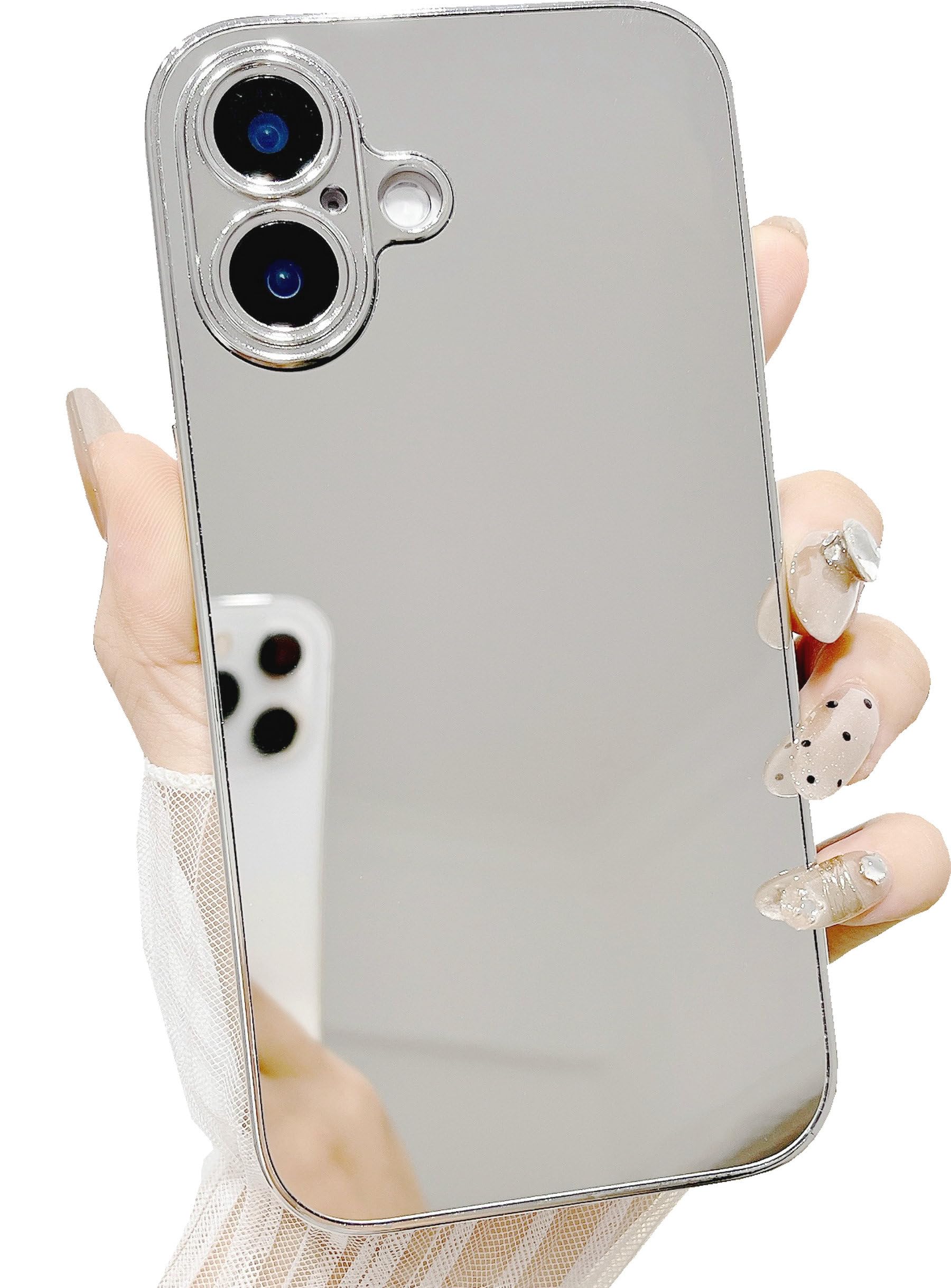 Amazon.com: JANDM for iPhone 16 Plus Mirror Case,Glossy Hard