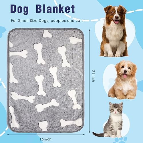 Miniatura 3 de Tudomro 30 mantas para mascotas con estampado de patas, manta suave y esponjosa para perro, manta cálida para perros, manta multicolor con estampado