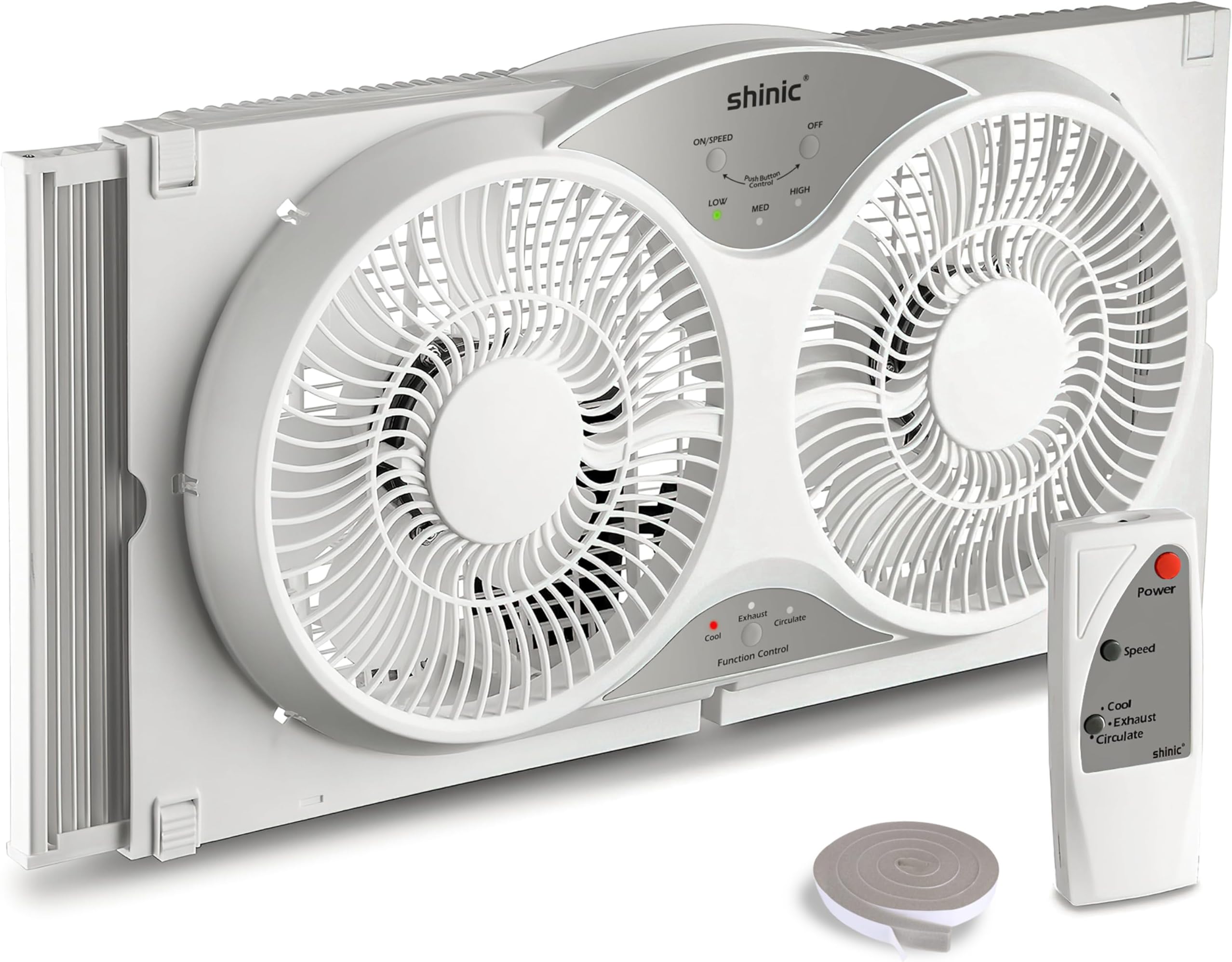 Bionaire Premium Digital Twin Window Fan with Remote