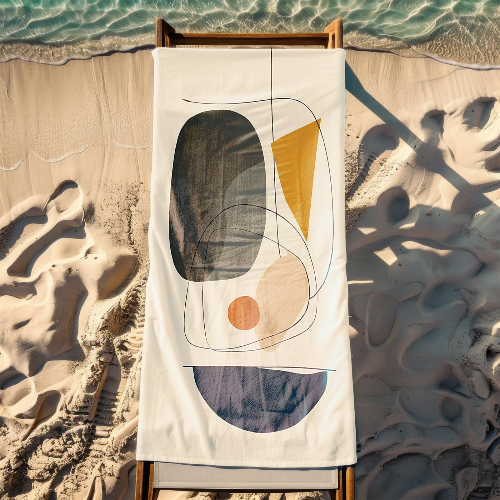 Générique Serviette de Plage 90X180 Noir Jaune