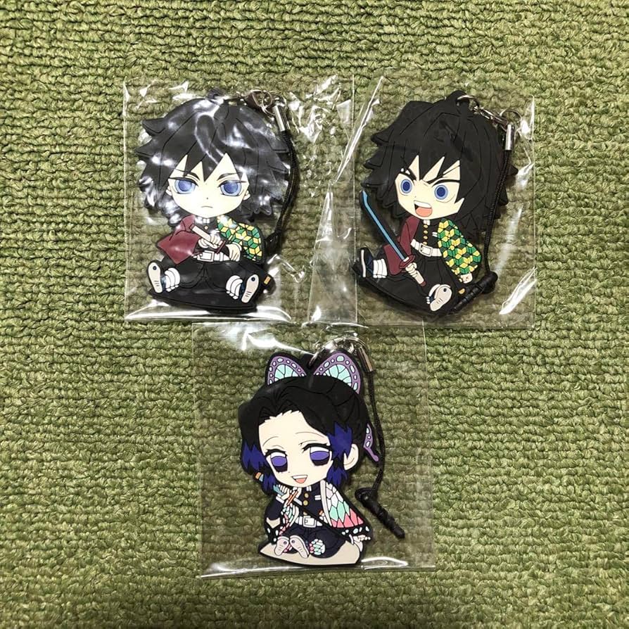 新品★鬼滅の刃【胡蝶しのぶ＆冨岡義勇】ぺたん娘★トレーディングラバーストラップ 新品☆鬼滅の刃【胡蝶しのぶ＆冨岡義勇】ぺたん娘