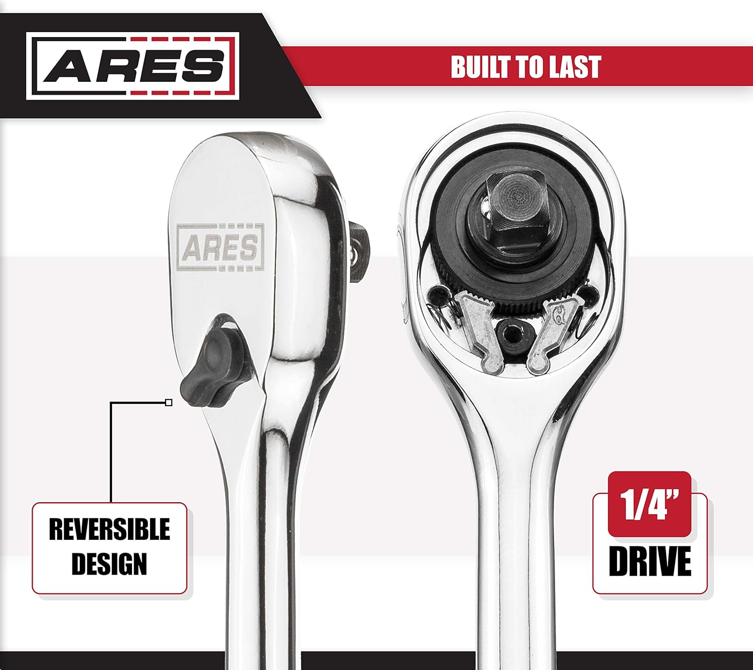 🔥 Hоt Dеаlѕ ARES 71283-1/4-Inch Drive 90-Tooth Aluminum Handle Ratchet - Ergonomic Aluminum Handle & Reversible Sealed Chrome Vanadium Steel Head Design Tор Rаtеd ARES 71283-1/4-Inch Drive 90-Tooth Aluminum Handle Ratchet - Ergonomic Aluminum Handle & Reversible Sealed Chrome Vanadium Steel Head Design