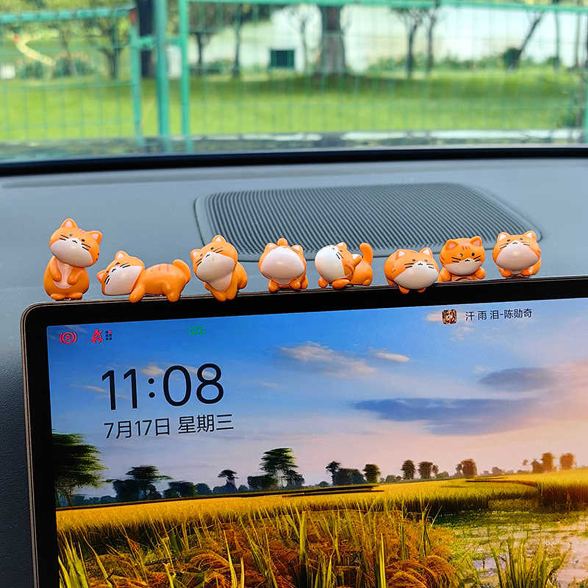 Amazon.com: 8 Pcs Mini Cat Cute Car Accessories, Funny Rear View
