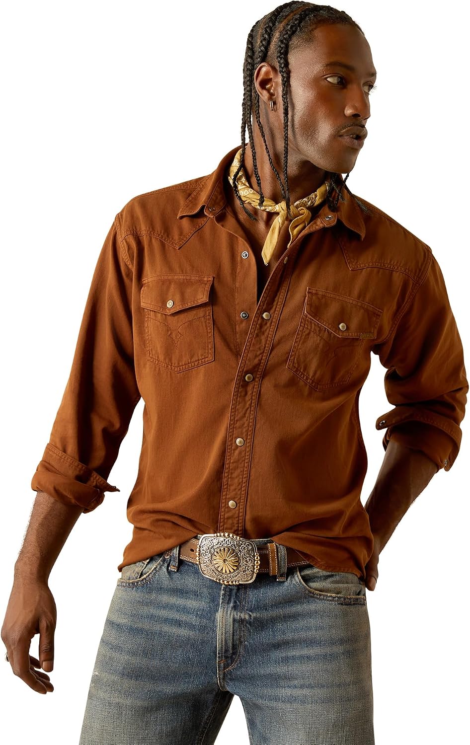 Ariat Men's Yellowstone Earth Retro Snap Long Sleeve Shirt
