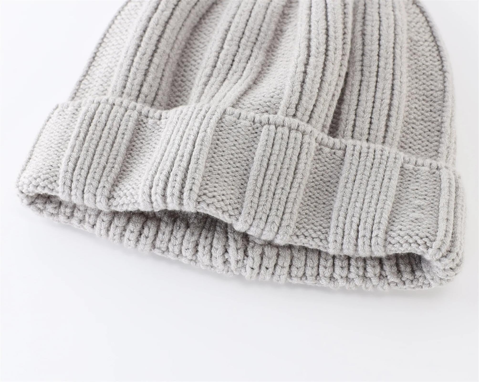 Berretto lavorato a maglia, berretto per ragazzi e ragazze, classico, solido e spesso, per bambini, morbido, lavorato a maglia, caldo, per l'inverno, per il tempo libero