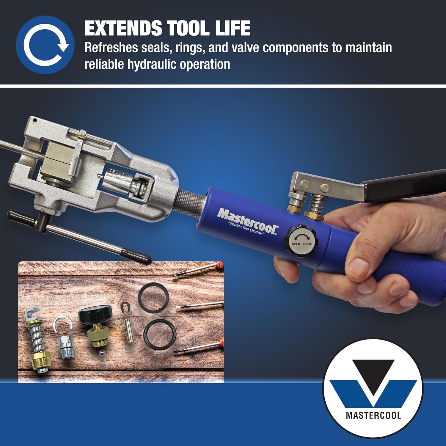 Mastercool 71201-001A-REPK Hydra-Flare Hydraulic Tool Repair Kit with Instructions – For 71202 Hydraulic Tool & Yoke