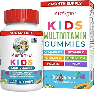 MARYRUTH'S Kids Vitamins | Multi | Sugar Free | 2 Month Supply | Kids Multivitamin Gummies for Ages 2+ | Vegan | Only 1 Gummy a Day | 60 Count