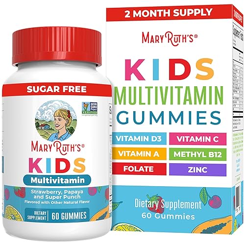MARYRUTH'S Kids Vitamins | Multi | Sugar Free | 2 Month Supply | Kids Multivitamin Gummies for Ages 2+ | Vegan | Only 1 Gummy a Day | 60 Count