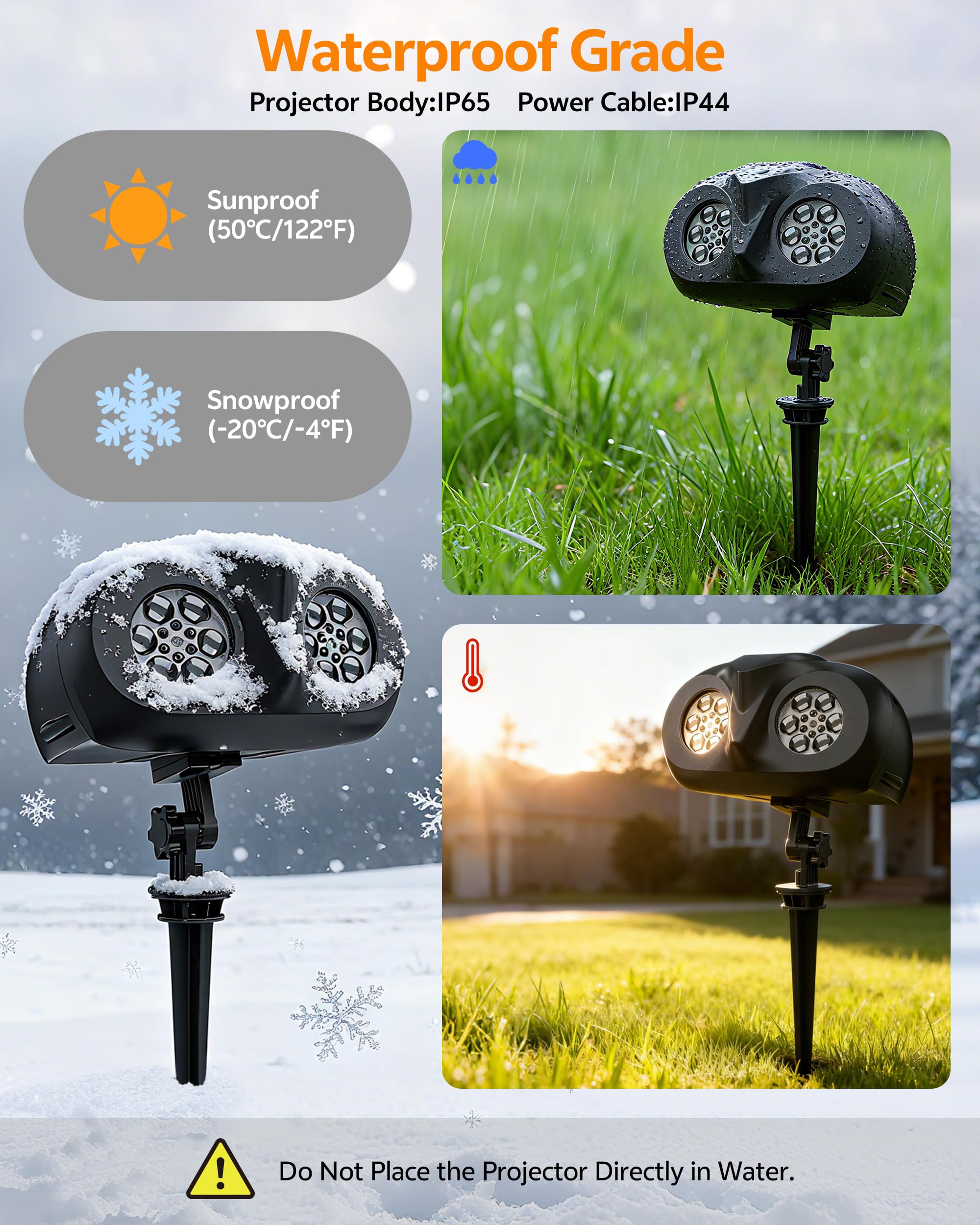 Proyector Luces Navidad Exterior Interior,Impermeable Lámparas Copos de Nieve,Proyector Navideño de Nieve con Control Remoto,Decoración Luz LED Cotillon Nochevieja para Jardín Fiesta Adornos