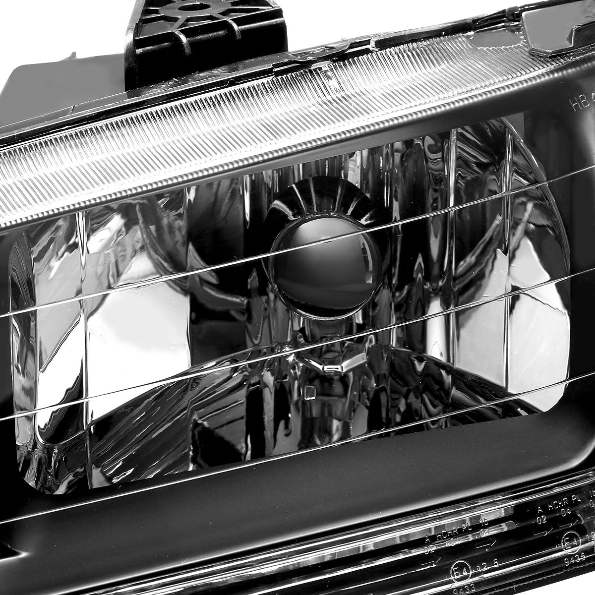 DNA MOTORING Pair of Headlights Compatible with 98-02 Honda Accord,Black/Clear,HL-OH-HA98-BK-CL1