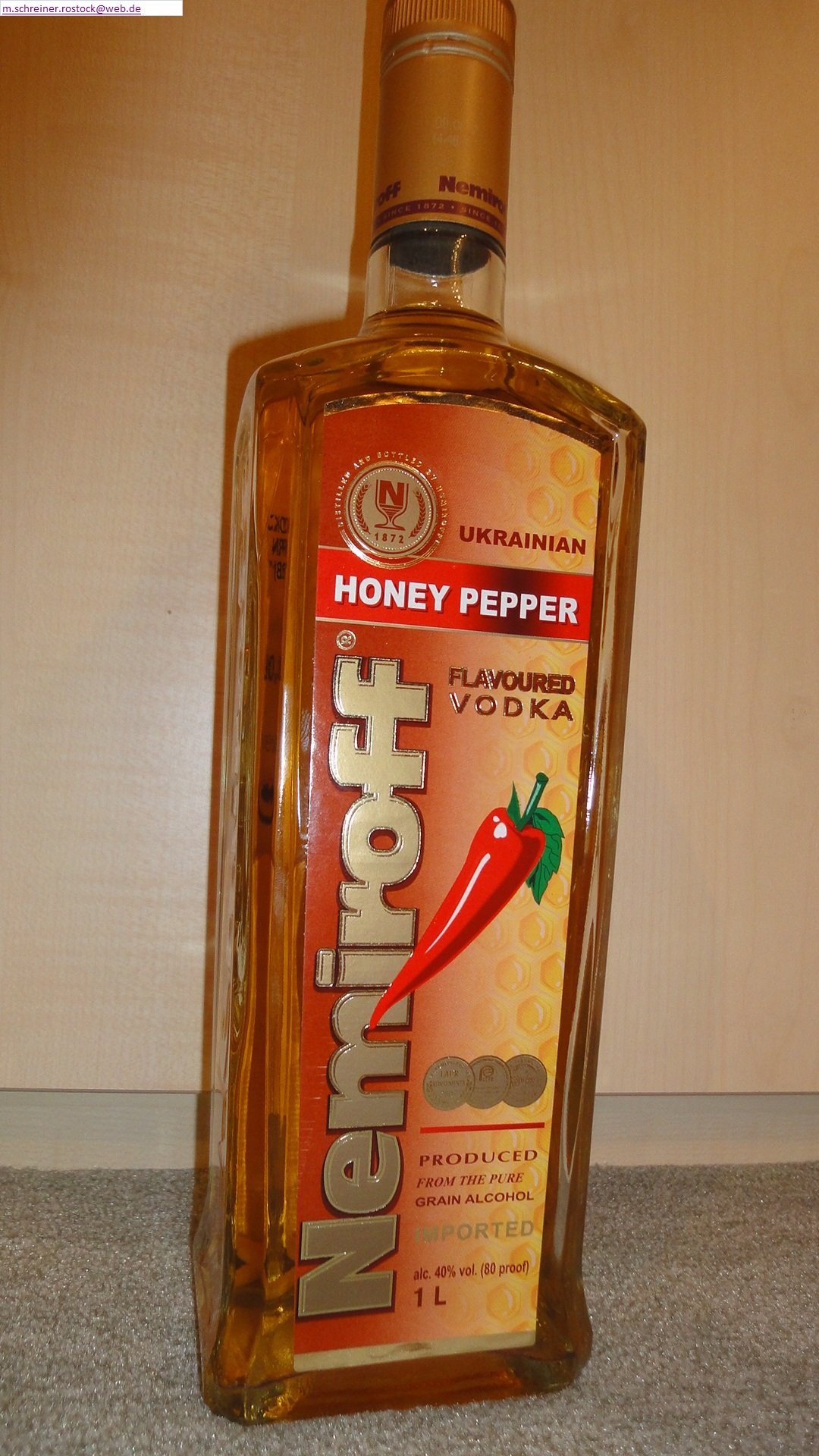 NEMIROFF Vodka Honey Pepper 1l 40%vol.