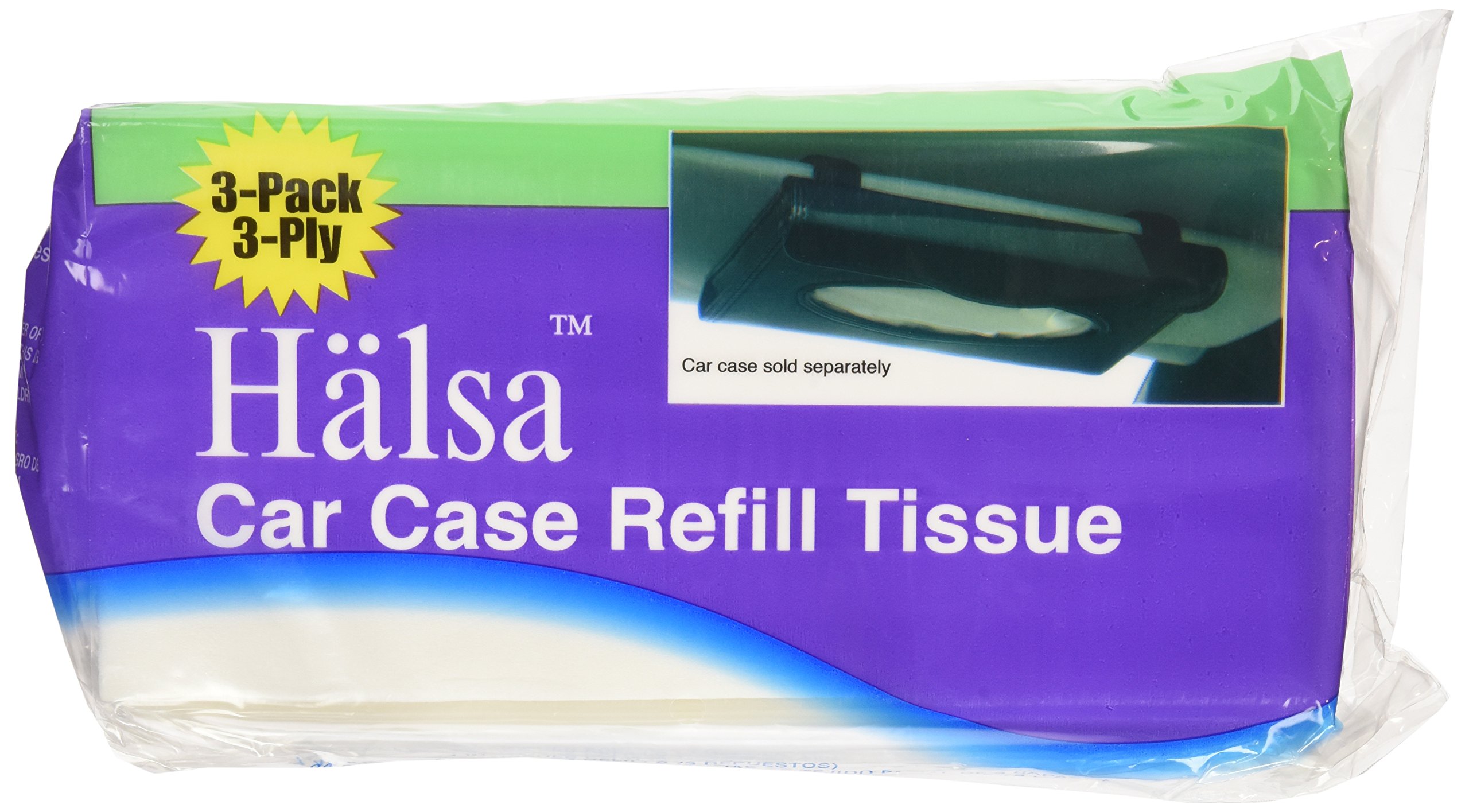 Car Case Visor Refill 3PlyTissue Wipes-4 PACKS