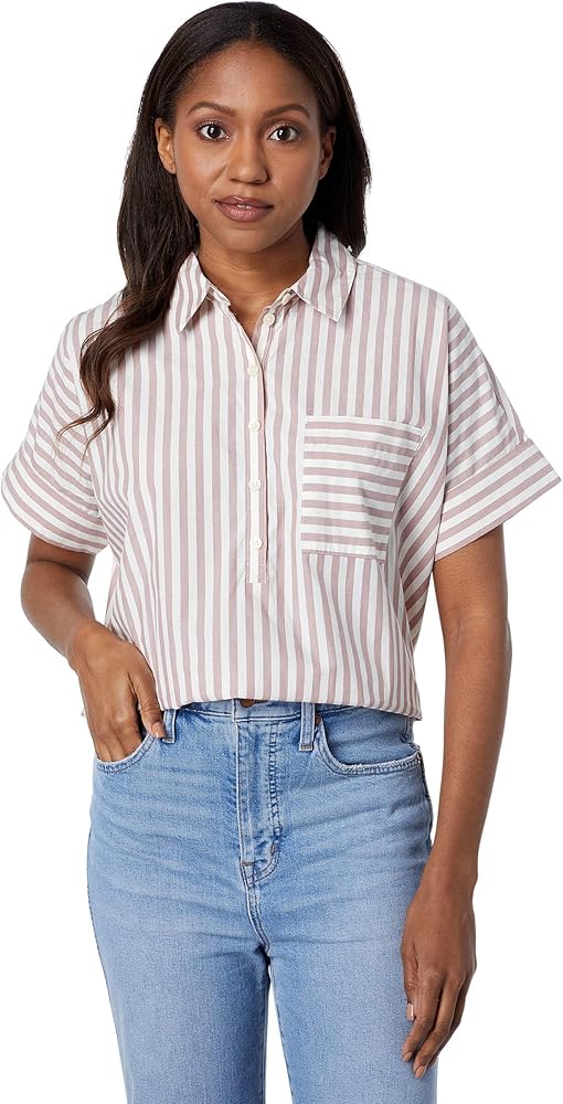 Madewell striped button down shirt Clearance