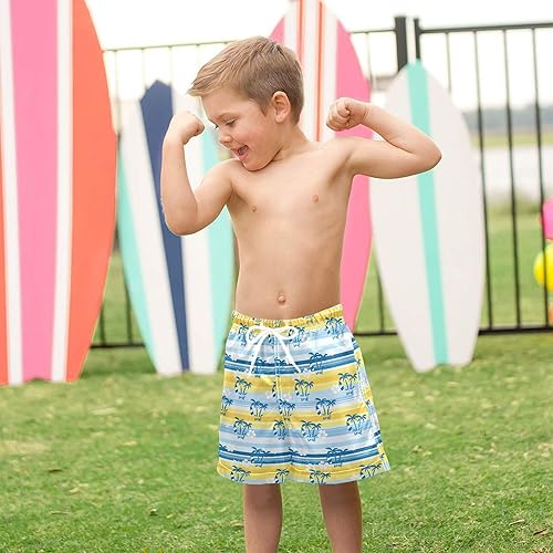 Miniatura 2 de Aslsiy Boys' Swim Trunks Surfboard Boys Beach Board Shorts Quick Dry Kids Swimwear