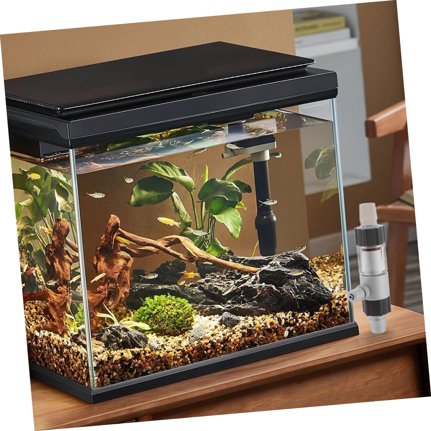 Difusor de Co2 para Acuario Plantado Difusión y Compatibilidad Versátil, Fabricado en Acrílico y Aleación de Aluminio para Tanques de Diferentes Tamaños