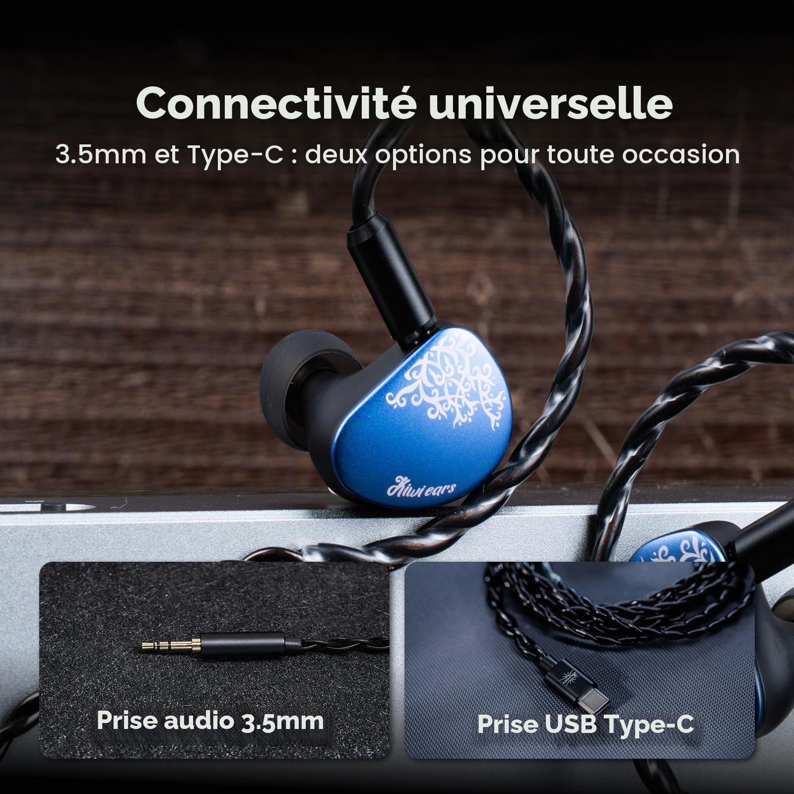 Linsoul Kiwi Ears Cadenza II 10mm Titanium Moniteur Intra-auriculaire