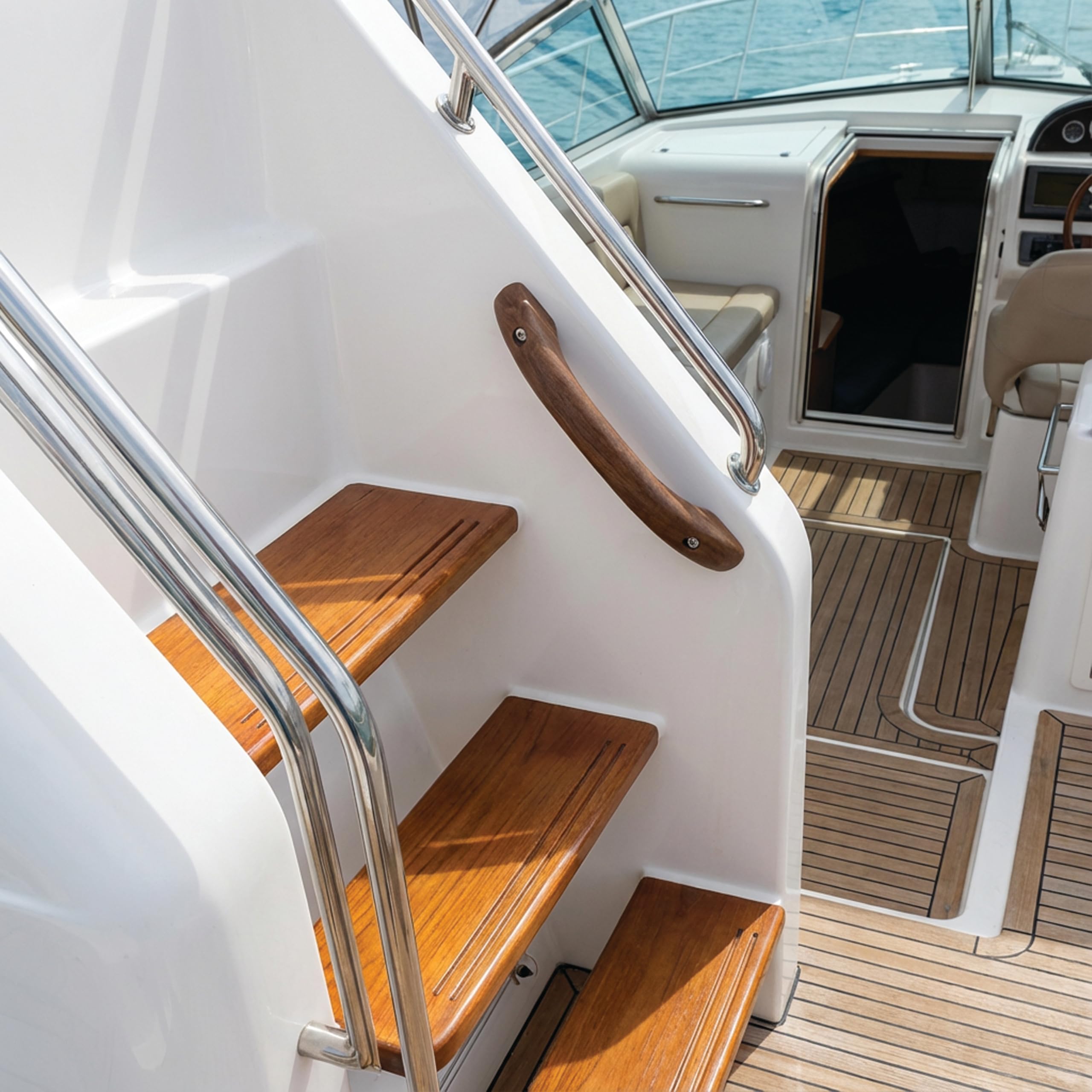 Whitecap en Teck Bateau Poignée