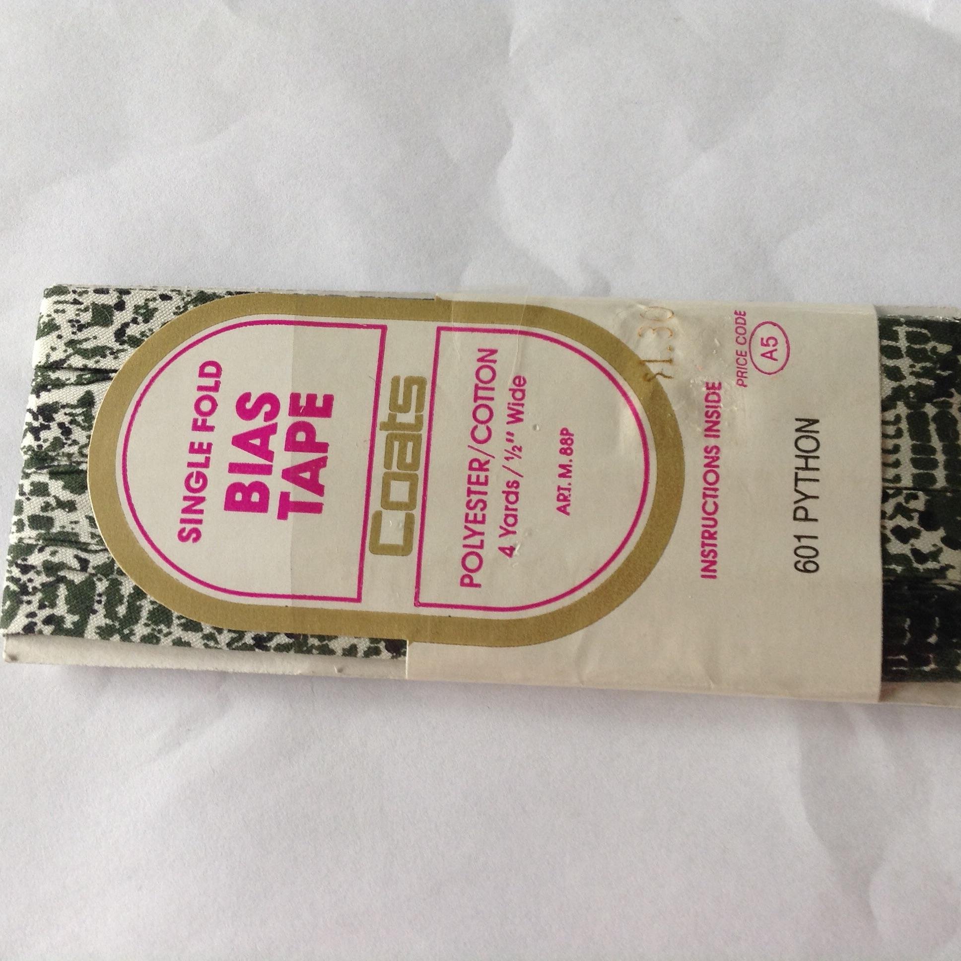 Coats Single Fold Bias Tape 601 Python .5